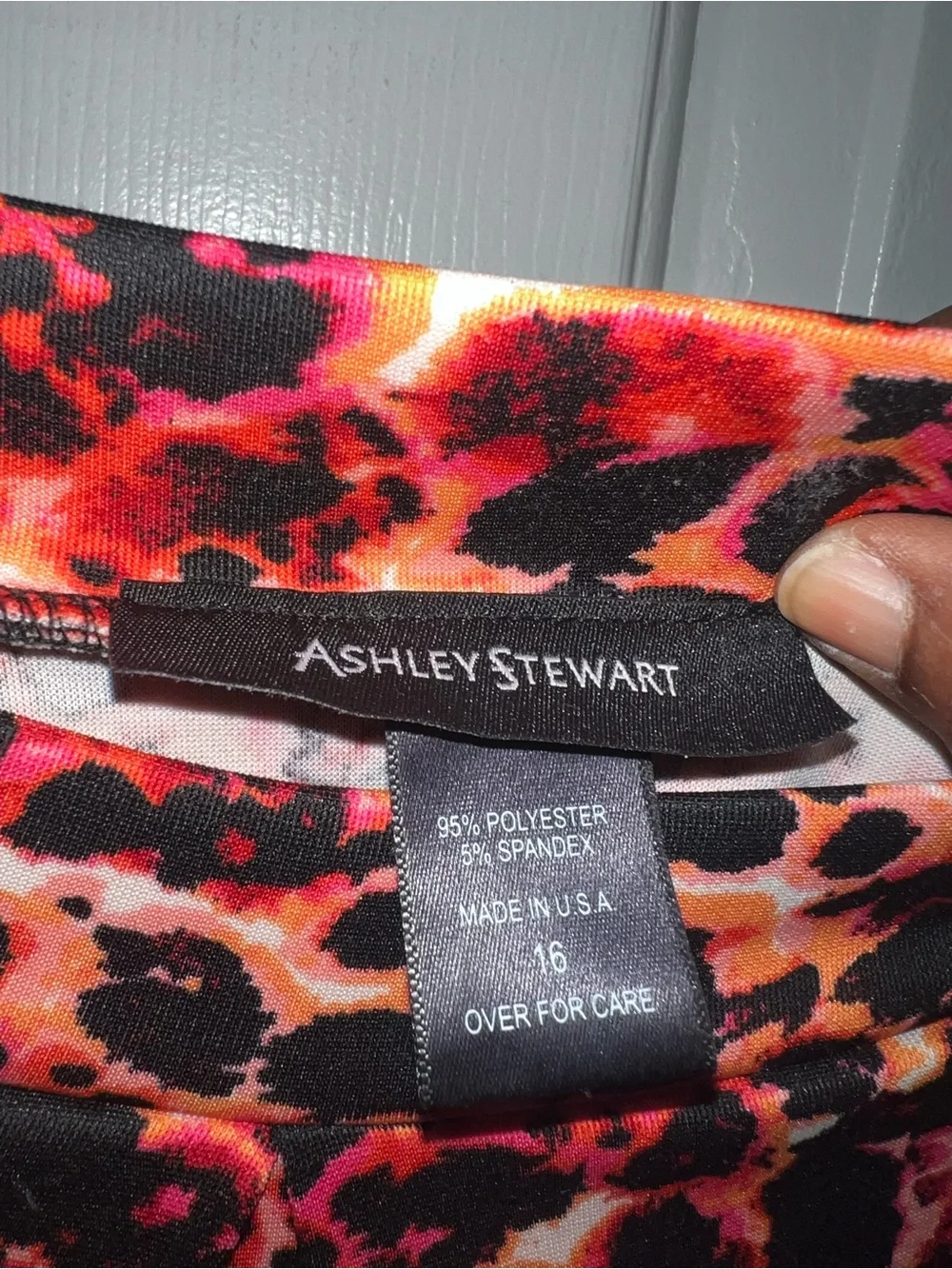 Ashley Stewart Animal Print Pleated Skirt Sz 16